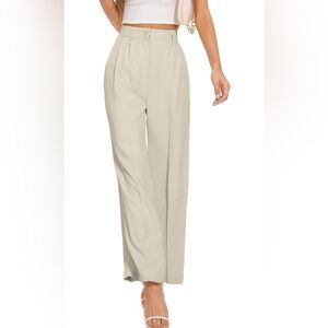 Wide Leg Pants with Elastic Back